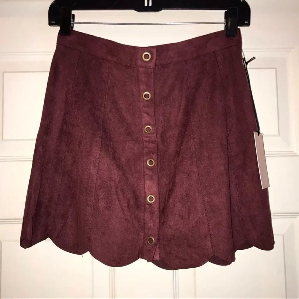 Kendall & Kylie PacSun Suede-like Mini Skirt Small